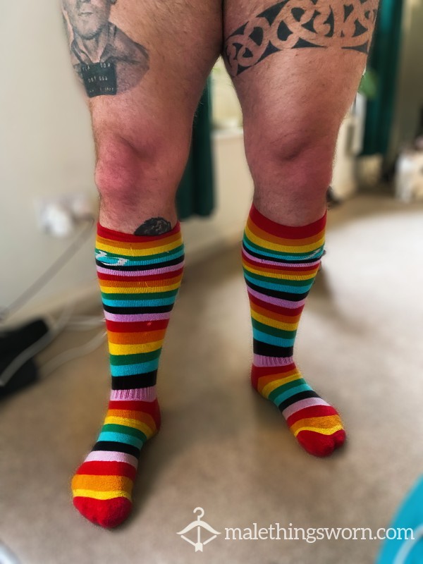 Rainbow Pride Stinking Deadlifting Socks + FREE Polaroid 📸