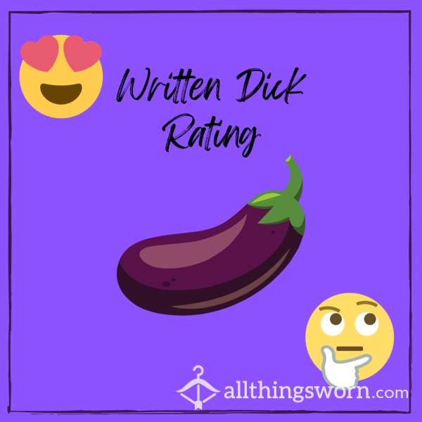 Written Dick Rating 😈 2-3 Paragraphs And Number Scale 😈 (Penis Rating, Dick Rating, Honest Rating, Ebony, Written, Hairy, Cock Rating)