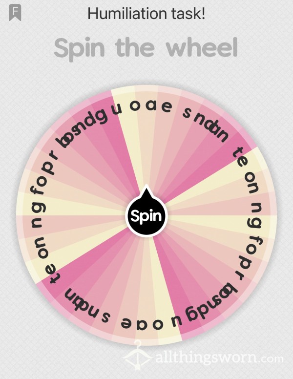 MistressT's Humiliation Task Wheel 🧎‍♂️ 🎡 👅 $5 A Spin 🍯