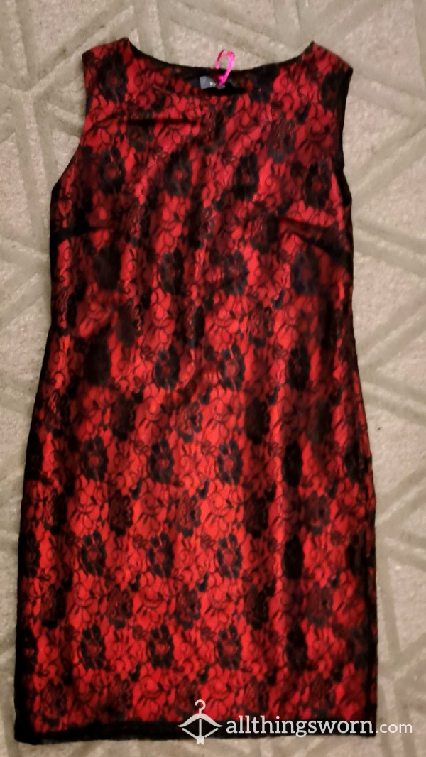 Sexy Red Knee High Dress Size 16. Stunning Worn £35 💯🔥plus I Can Do Whatever You Want To It 💋