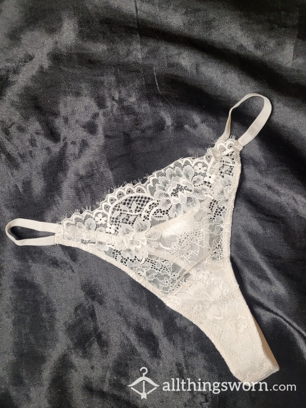 White Lace Thong • Come Find Out How A Goddess Smells🤭😈🖤