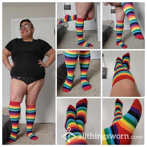 🏳‍🌈Pride Collection: Rainbow Knee-High Sockies🏳‍🌈