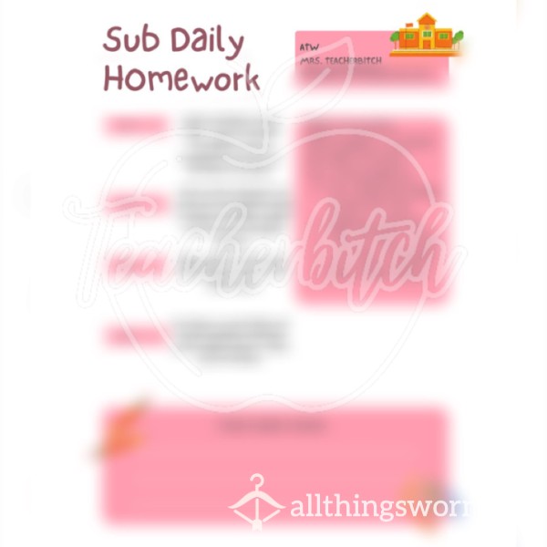 Homework Pages For Subs Assigned By Ms. Teacherbitch