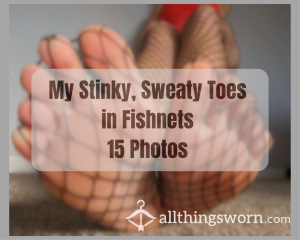 🌟New🌟 Stinky, Sweaty Toes Poking Through My Fishnets 📸 15 Photos