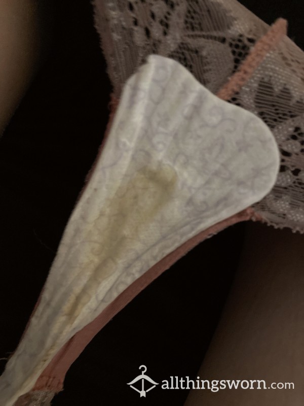 1 Day Worn Used Panty Liner With Cum💘