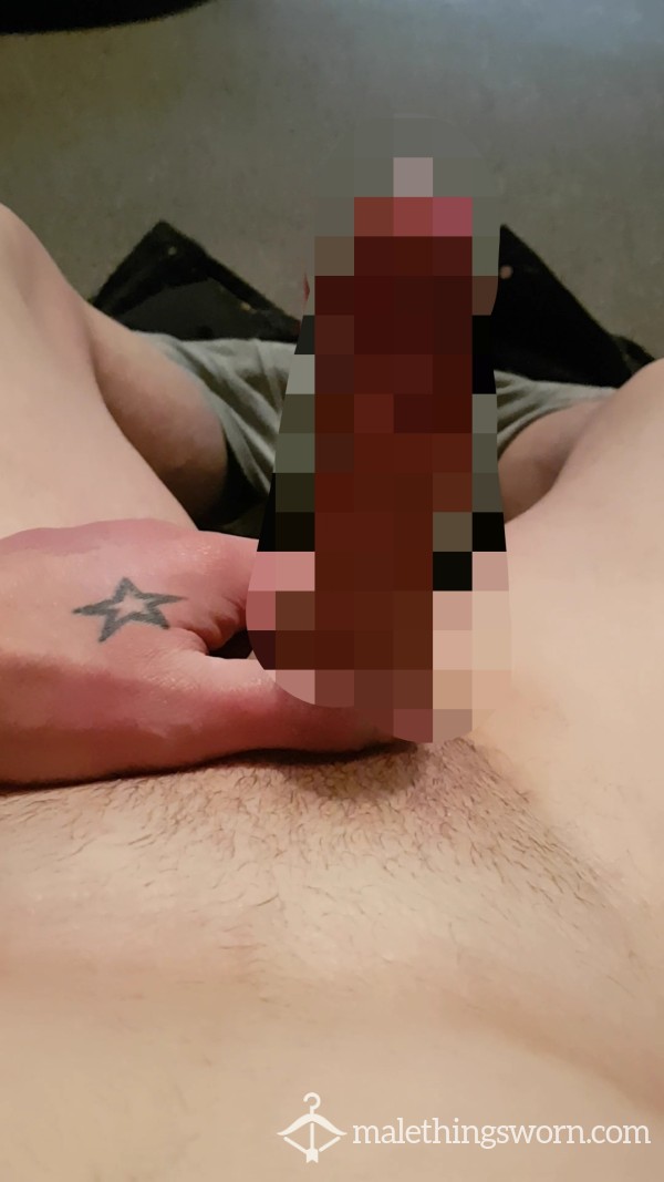 Rubbing My Balls And Playing With My Hard Pierced Cock