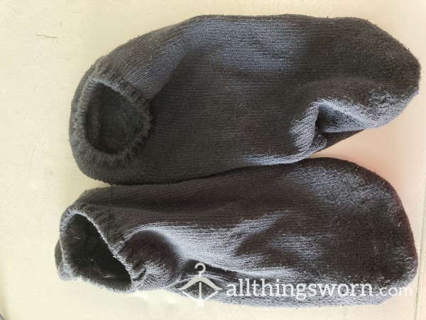 1 Month Worn Black Sweaty Socks