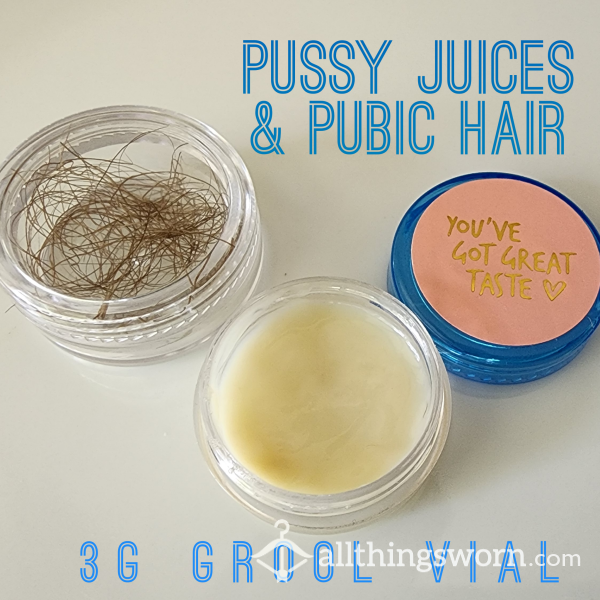 1 Pubic Hair Vial And 1 3g Creamy Grool Vial