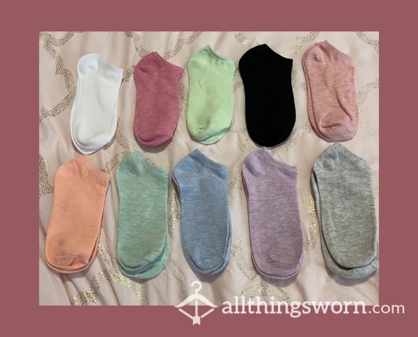 10 Colors! Simple Ankle Socks