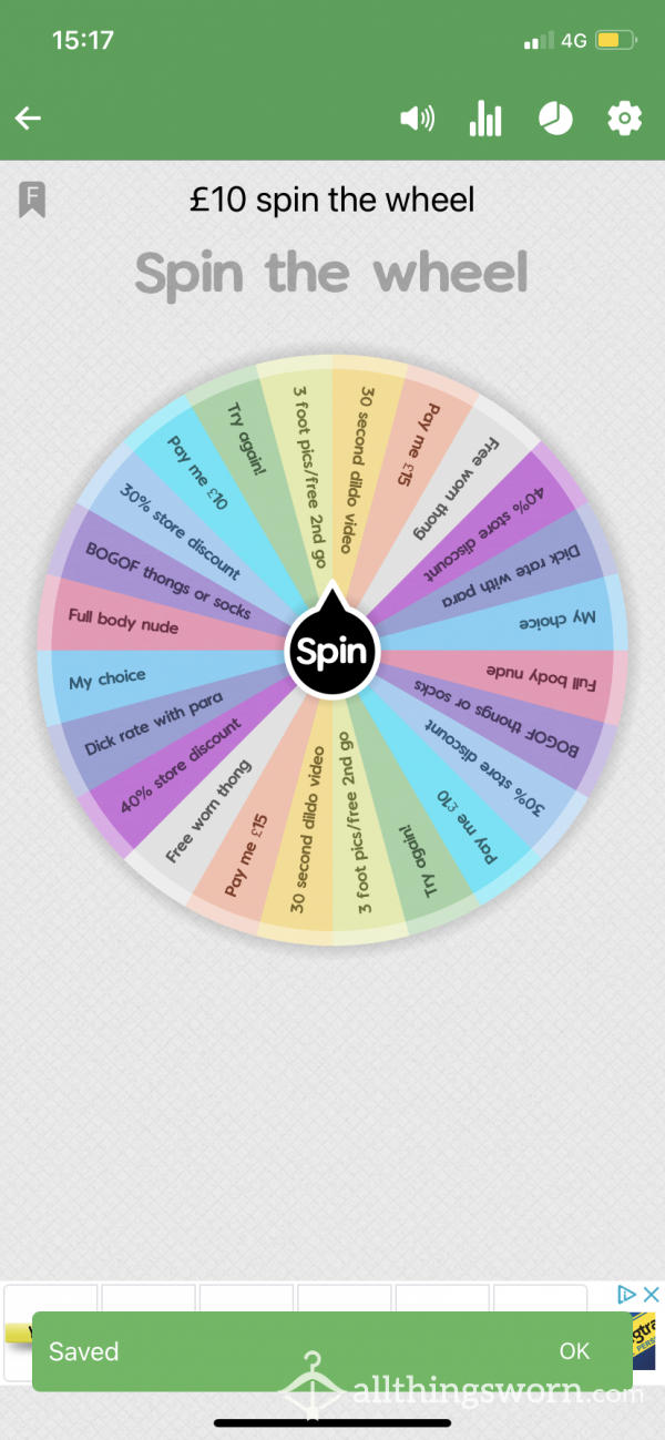 £10 Spin The Wheel