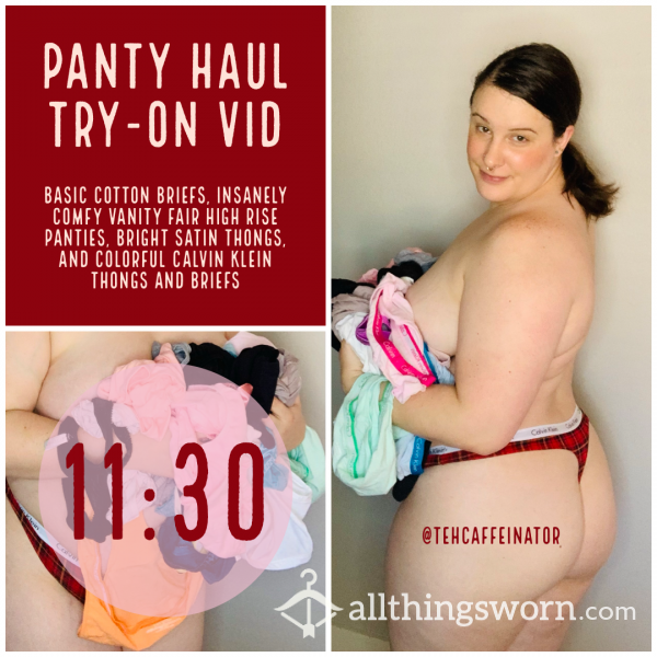 11:30 Panty Haul Try On Video! Tons Of Cute New Panties And Thongs 😍 Nude, Non Explicit 5