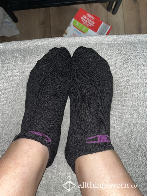 12 Hour Shift Black Ankle Socks