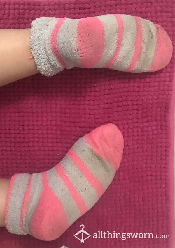 Two-Day Stripes - Pink & Cozy Socks