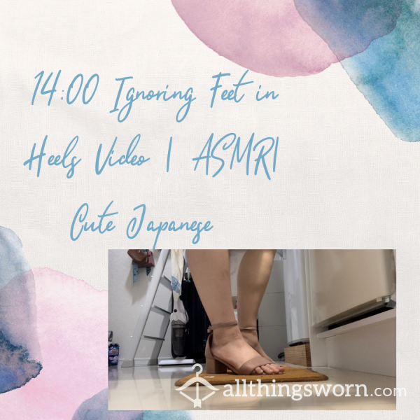 3$ 14:00 Of Cute Japanese Feet In Heels | Walking Around, Washing Dishes, Doing Chores | ASMR | Ignoring
