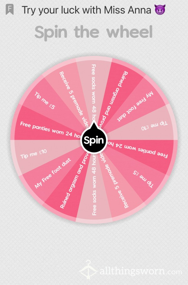 £15 Spin The Wheel - Humiliation