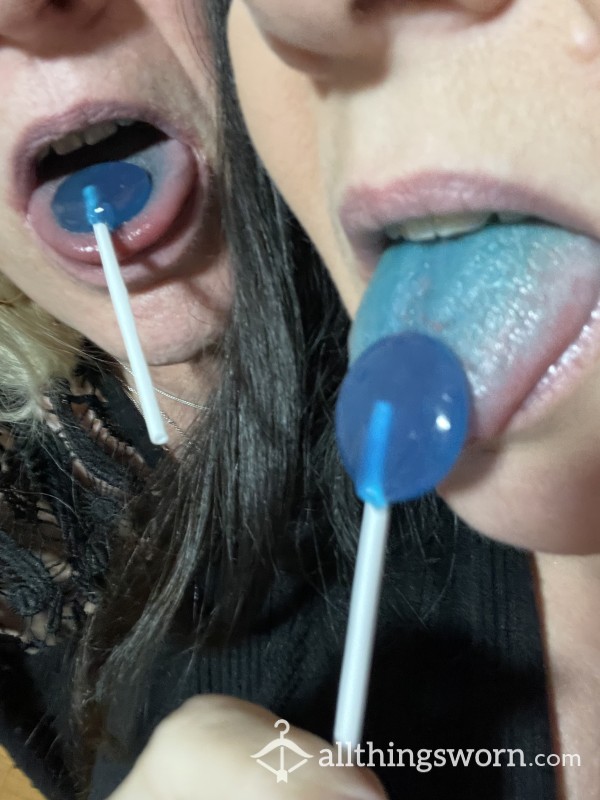 2 Blue Lollipops
