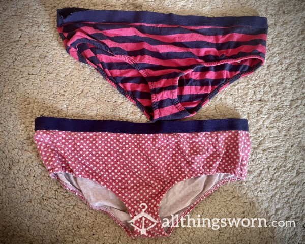 2 Pink & Navy Knickers