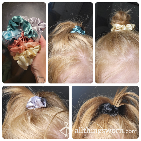 Worn Satin Hair Scrunchies W Shipping Included!