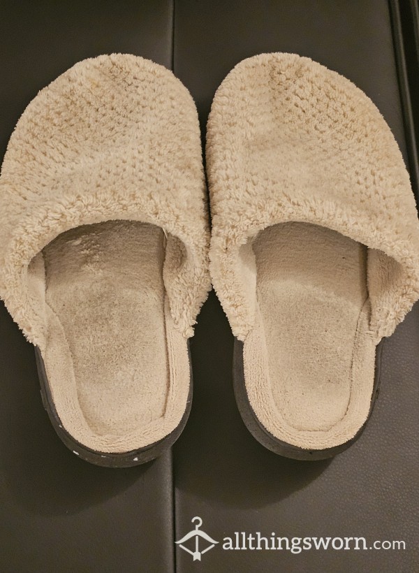 2 Year Old WORN SLIPPERS.