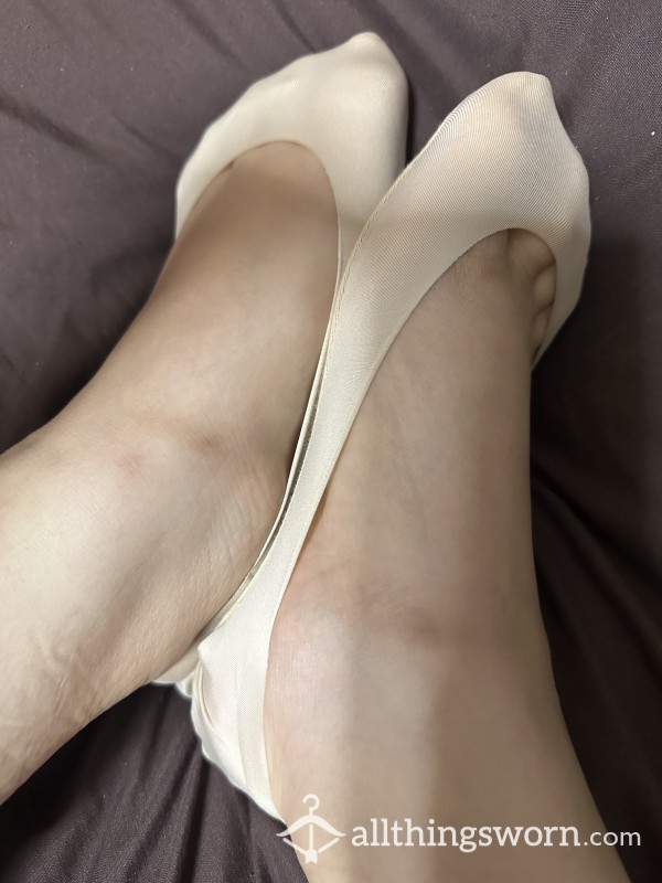 20$ Nude No Show Socks Worn For A Day Or More