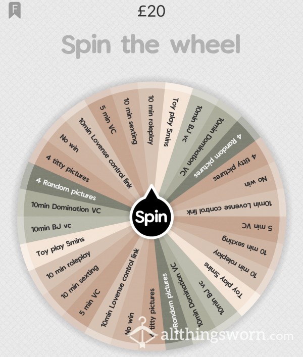 £20 Spin The Wheel