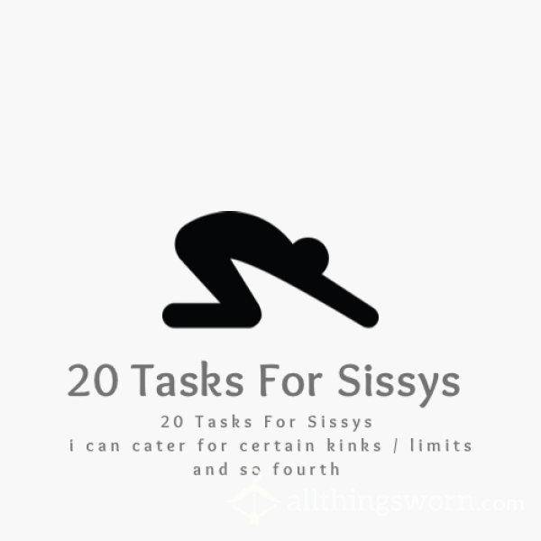 🖤 20 TASKS FOR SISSYS 🖤 OBEY MISTRESSES ORDERS OTHERWISE FACE PUNISHMENT VIA LOSER TAX 💰