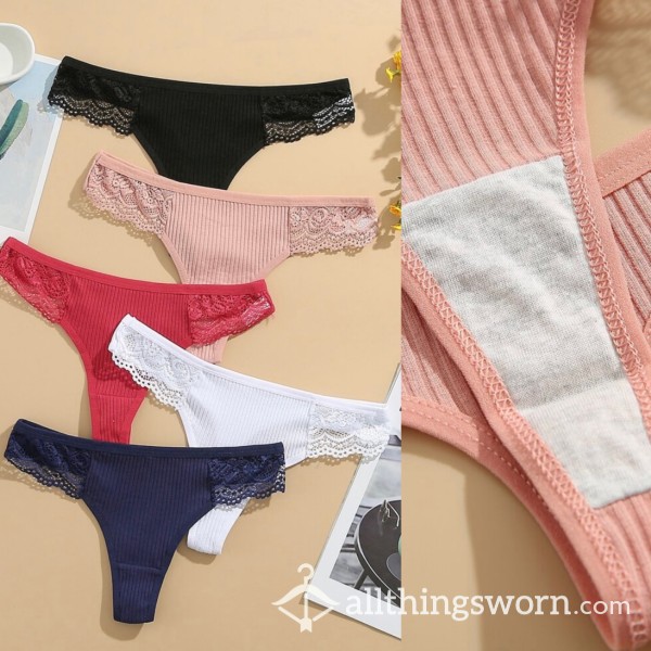 24 Hour Cotton Thongs. You Pick The Colour! Custom Orders
