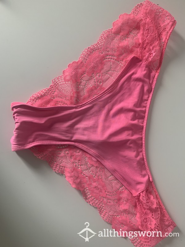 24 Hour Worn Bright Pink Panties 💦