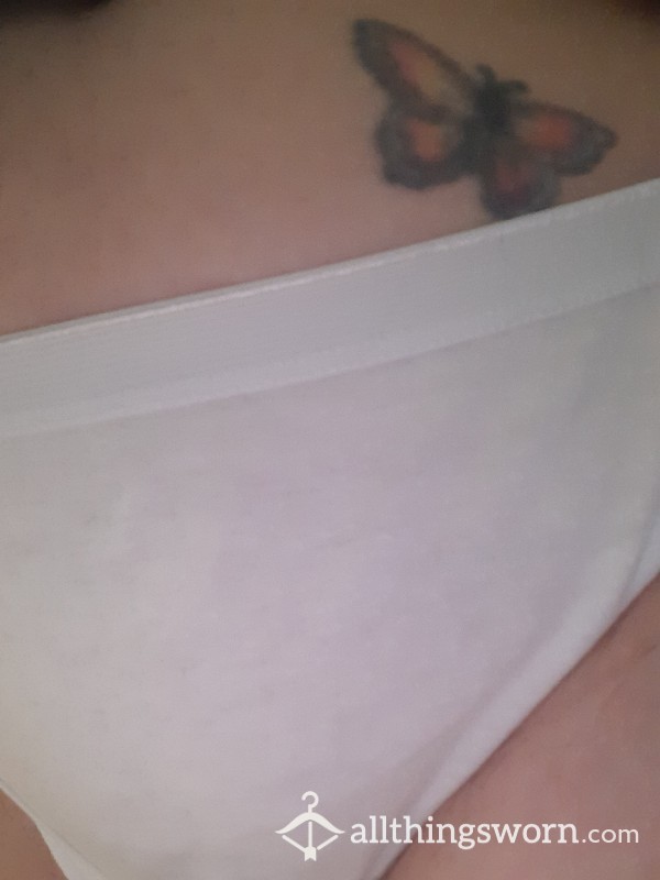 24 Hr Wear Plain Small White Panties