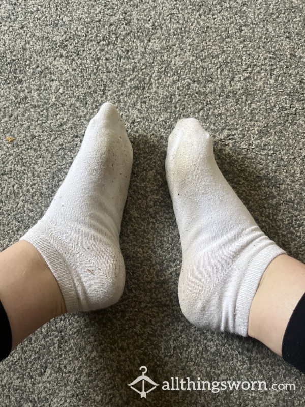24hr Wear White Ankle Socks