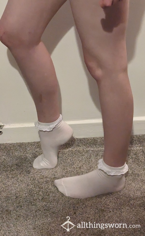 24hr Worn White Doll Socks