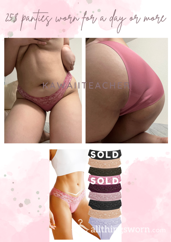 🔴SOLD🔴 25$ Polyester Panties Worn For A Day Or More