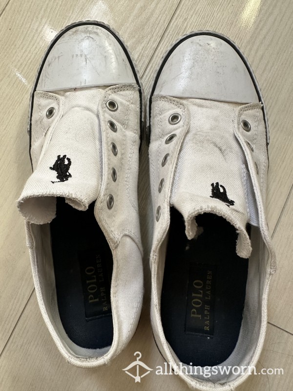 ⚪️SOLD⚪️ 25$ Ralph Lauren Extremely Smelly And Dirty White Shoes