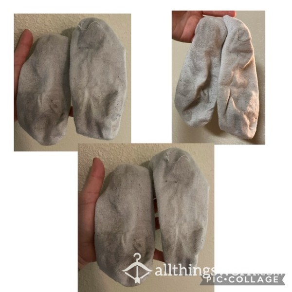 Sold - 5 Day Worn Socks - Ready To Ship - Stained And Dirty - Worn In Shoes I Never Wear Socks With