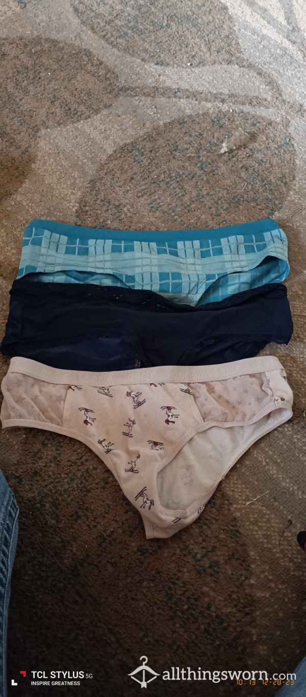 3 Pair Old Faded Panties