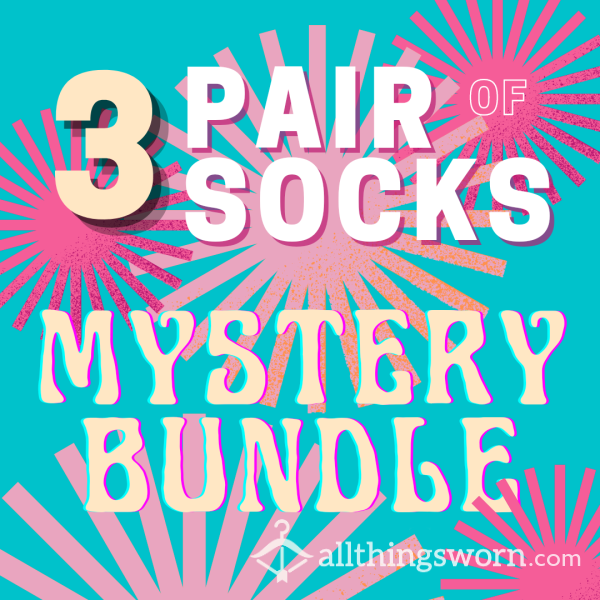3 Worn Pairs Of Socks Mystery Bundle - International Shipping Included!