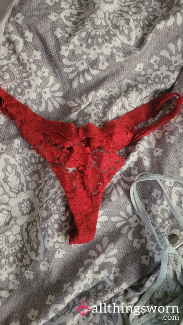 3+ Year Old Red Lacey Thong