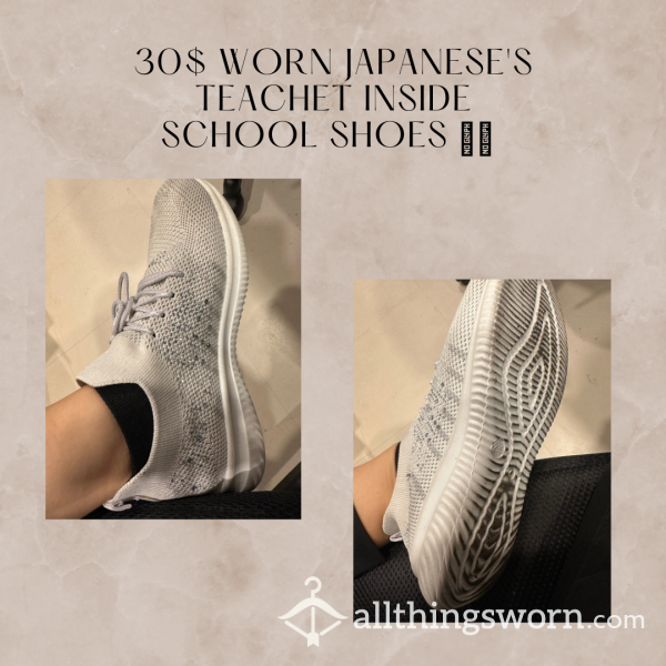 🤍SOLD🤍 15$ Worn Japanese's Teacher's Inside School Shoes | Dirty Soles | Dirty Insides