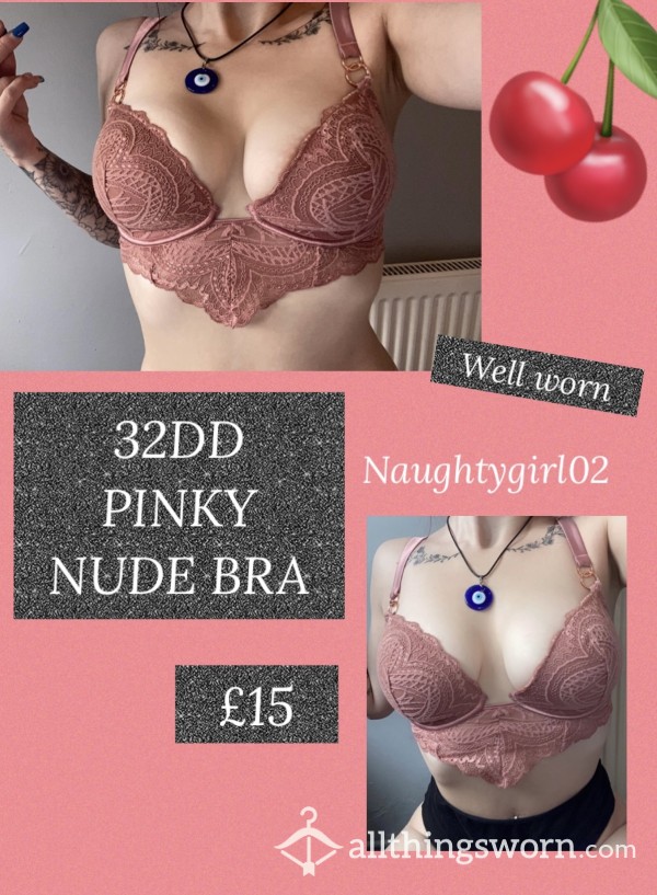 32DD Pinky Nude Lace Bra💋