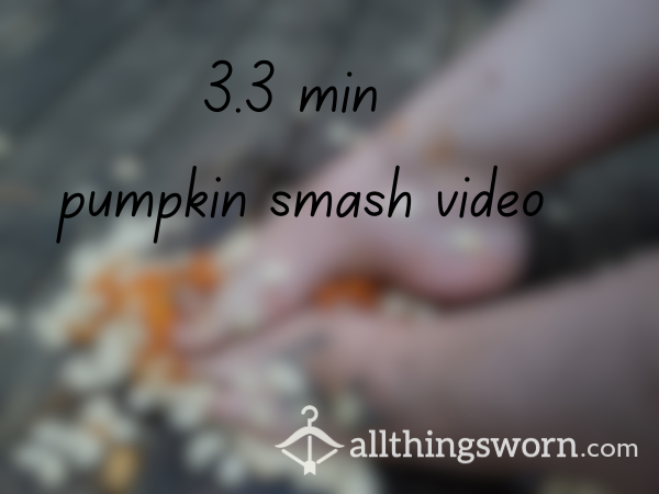 3.3 Min Video- Size 12 - Dirty Feet- Pumpkin Squish Video! Slimy Seeds Between My Toes!
