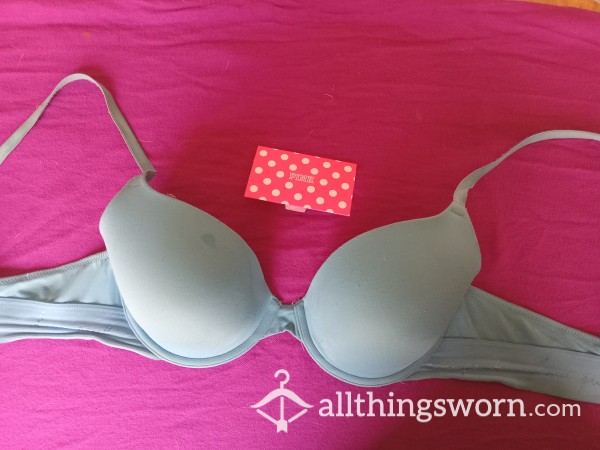 36 B PINK Blue Sweet Stained No Wash Bra