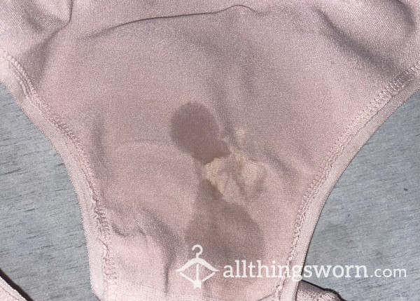 36hr Pink Sweaty/Cum Panties