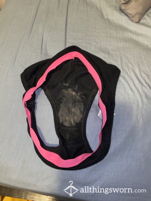 4 Day Worn Black & Pink Panty With Strong Smell & Stains