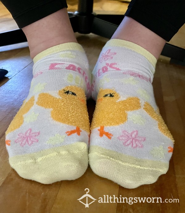 4 Days Worn Easter Chick 🐥 Ankle Socks