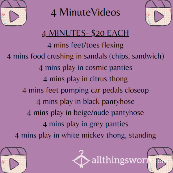4 MINUTE VIDEOS