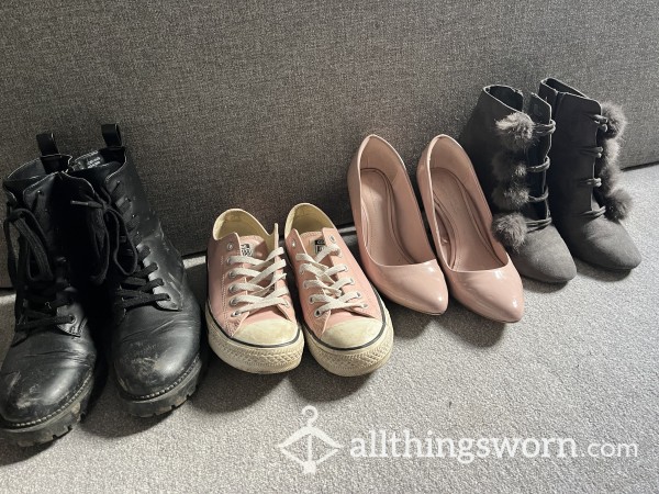 4 Pairs Of Shoes/heels/flats