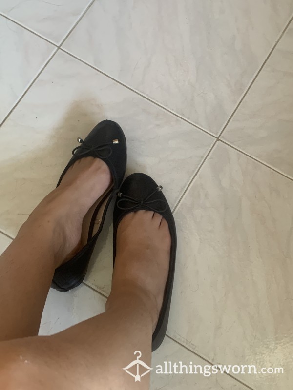 4:20 Shoeplay With Black Ballet Flats 🩰 🖤