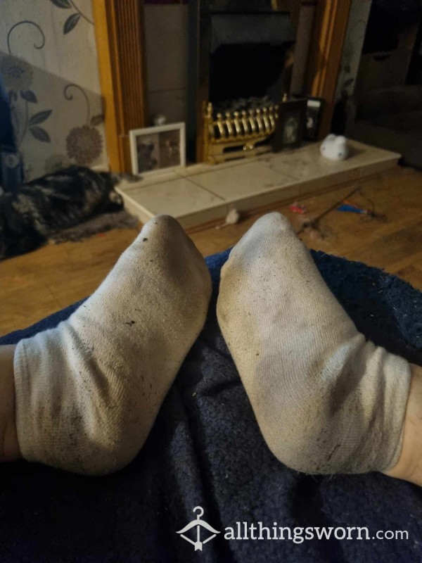Sweaty White Work Socks Minimum 2 Days Old