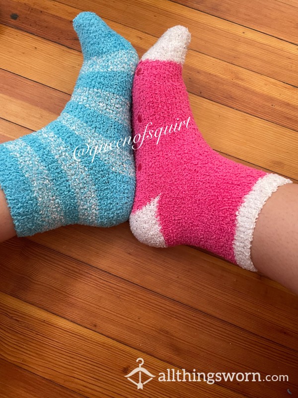 5 Day Worn Socks - Mismatched Fuzzy Socks