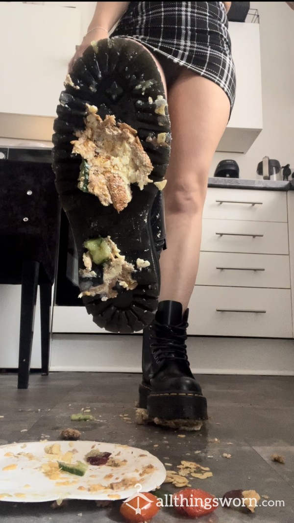 5 Mins Food Crushing In Doc Martens (Face Included)